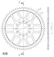Supersprox Stahl-Kettenrad 428 - 58Z (schwarz)...