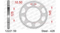 DC AFAM Stahl-Kettenrad 428 - 59Z (Silber) 12221-59| ID 125 LK 145 4-Loch