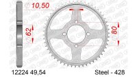 DC AFAM Stahl-Kettenrad 428 - 49Z (Silber) 12224-49| ID...