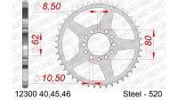 DC AFAM Stahl-Kettenrad 520 - 46Z (Silber) 12300-46| ID...