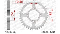 DC AFAM Stahl-Kettenrad 530 - 39Z (Silber) 12303-39| ID...