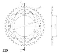 Supersprox Stealth-Kettenrad 520 - 45Z (orange)...