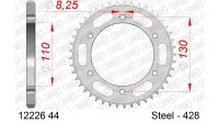 DC AFAM Stahl-Kettenrad 428 - 44Z (Silber) 12226-44 | ID 110 LK 130 6-Loch