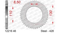 DC AFAM Stahl-Kettenrad 428 - 46Z (Silber) 12216-46| ID...