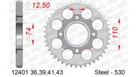 DC AFAM Stahl-Kettenrad 530 - 36Z (Silber) 12401-36| ID...