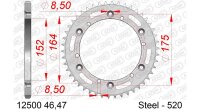 DC AFAM Stahl-Kettenrad 520 - 47Z (Silber) 12500-47| ID...