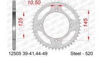 DC AFAM Stahl-Kettenrad 520 - 45Z (Silber) 12505-45| ID...