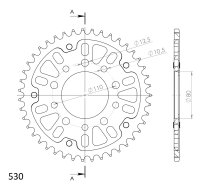 Supersprox Stealth-Kettenrad 530 - 43Z (gold) RST-1334:43-GLD|ID 80,0 LK 110,0 5-Loch/5-Loch