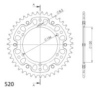 Supersprox Stealth-Kettenrad 520 - 43Z (gold)...