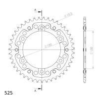 Supersprox Stealth-Kettenrad 525 - 42Z (gold)...