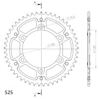Supersprox Stealth-Kettenrad 525 - 49Z (gold) RST-300:49-GLD|ID 130,0 LK 150,0 6-Loch