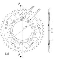 Supersprox Stealth-Kettenrad 525 - 48Z (gold)...