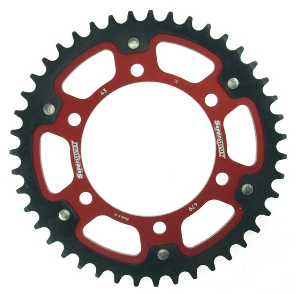 Supersprox Stealth-Kettenrad 530 - 43Z (rot) RST-479:43-RED|ID 110,0 LK 130,0 6-Loch