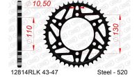 DC AFAM Racing Stahl-Kettenrad 520 - 43Z (Schwarz)...