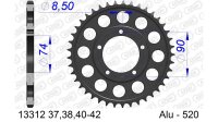 DC AFAM Alu-Kettenrad 520 - 42Z (Gun Metal) ID 74,0 LK...