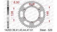 DC AFAM Stahl-Kettenrad 520 - 39Z (Silber) 14203-39| ID...