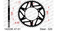 DC AFAM MX Stahl-Kettenrad 520 - 48Z (Schwarz) 14203K-48|...