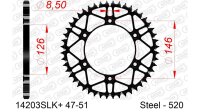 DC AFAM SLK Stahl-Kettenrad 520 - 47Z (Schwarz)...