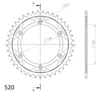 Supersprox Stealth-Kettenrad 520 - 41Z (blau)...