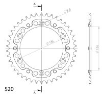 Supersprox Stealth-Kettenrad 520 - 42Z (gold)...