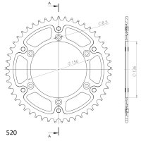 Supersprox Stealth-Kettenrad 520 - 49Z (gold) RST-1512:49-GLD|ID 136,0 LK 156,0 6-Loch