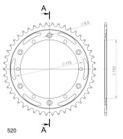 Supersprox Stealth-Kettenrad 520 - 46Z (gold)...