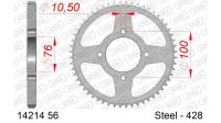 DC AFAM Stahl-Kettenrad 428 - 56Z (Silber) 14214-56| ID 76 LK 100 4-Loch