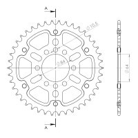 Supersprox Stealth-Kettenrad 520 - 42Z (gold) RST-1826:42-GLD|ID 64,0 LK 84,0 8-Loch