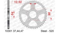 DC AFAM Stahl-Kettenrad 520 - 37Z (Silber) 10301-37| ID 64 LK 96 5-Loch