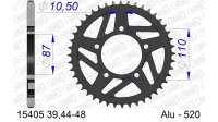 DC AFAM Alu-Kettenrad 520 - 46Z (Gun Metal) 15405-46 | ID...