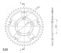 Supersprox Stealth-Kettenrad 520 - 42Z (gold)...