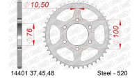 DC AFAM Stahl-Kettenrad 520 - 37Z (Silber) 14401-37| ID 76 LK 100 6-Loch