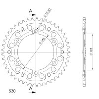 Supersprox Stealth-Kettenrad 530 - 45Z (gold) RST-865:45-GLD|ID 125,0 LK 145,0 6-Loch