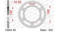 DC AFAM Stahl-Kettenrad 520 - 46Z (Silber) 12604-46| ID 130 LK 150 6-Loch