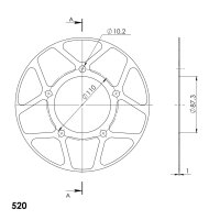 Supersprox Edge-Disc 520 - 47Z (gold) ACD-823:47-GLD|ID 87,0 LK 110,0 5-Loch