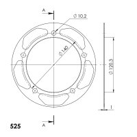 Supersprox Edge-Disc 525 - 42Z (gold) ACD-1792:42-GLD|ID 120,0 LK 140,0 5-Loch