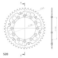 Supersprox Stealth-Kettenrad 520 - 46Z (gold)...