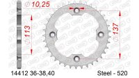 DC AFAM Stahl-Kettenrad 520 - 37Z (Silber) 14412-37| ID 113 LK 137 4-Loch