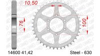 DC AFAM Stahl-Kettenrad 630 - 41Z (Silber) 14600-41| ID 76 LK 100 6-Loch