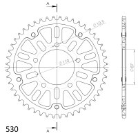 Supersprox Stealth-Kettenrad 530 - 47Z (gold) RST-829:47-GLD|ID 87,0 LK 110,0 5-Loch