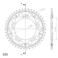 Supersprox Stealth-Kettenrad 525 - 43Z (rot) RST-1792:43-RED|ID 120,0 LK 140,0 5-Loch