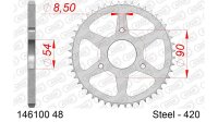 DC AFAM Stahl-Kettenrad 420 - 48Z (Silber) 146100-48| ID...