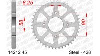 DC AFAM Stahl-Kettenrad 428 - 45Z (Silber) 14212-45| ID...