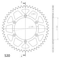 Supersprox Alu-Kettenrad 520 - 50Z (silber)...