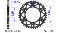 DC AFAM Alu-Kettenrad 520 - 49Z (Gun Metal) 15203+49 | ID...