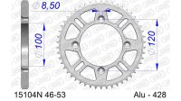 DC AFAM Alu-Kettenrad 428 - 47Z (Silber) 15104N-47 | ID...