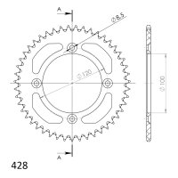 Supersprox Alu-Kettenrad 428 - 47Z (gold)...