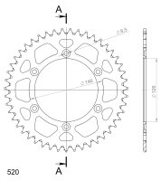 Supersprox Alu-Kettenrad 520 - 47Z (gold)...