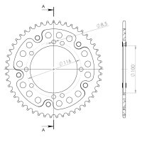 Supersprox Stealth-Kettenrad 420 - 49Z (gold)...