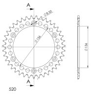 Supersprox Alu-Kettenrad 520 - 38Z (gold)...